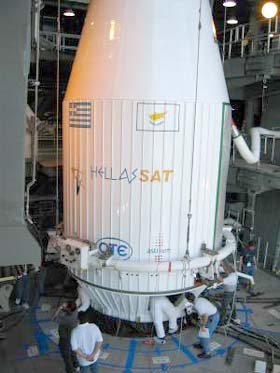 Le premier satellite greco-chypriote de tlcommunications Hellas Sat 